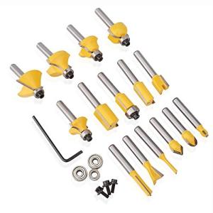 トリマービット 15本セット 6mm軸 超硬 ルータービット