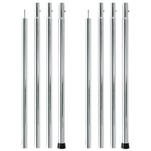 Soomloomアルミポール 外径25mm長さ2.4m ４節連結 2本入り 組立プッシュボタン式