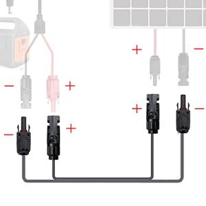 MC4コネクタ MC4極性逆アダプターコネクター MC-4極性変更接続ケーブル mc4逆コネクタ (MC4オス-MC4オス MC4メス-MC4メ