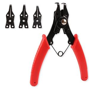 スナップリング プライヤー １８０度・９０度・４５度、３種類の交換用ヘッドで６通りの使い方ができます