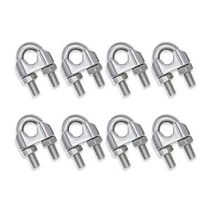 HYWJ ワイヤークリップ m5 u字ボルトu字金具鋼線ロープエンド処理u字ボルトプレート