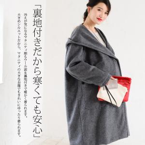 ママコート ウールチェスターロングコート おん...の詳細画像3