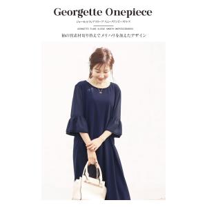 マタニティ 服 授乳服 ジョーゼットフレアスリ...の詳細画像1