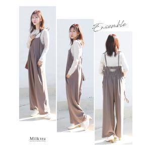マタニティ 服 授乳服 ジョーゼットサロペット...の詳細画像5