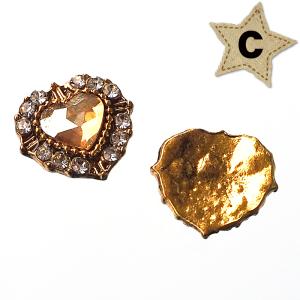 【1個 50円】12mm ラインストーン ハー...の詳細画像3
