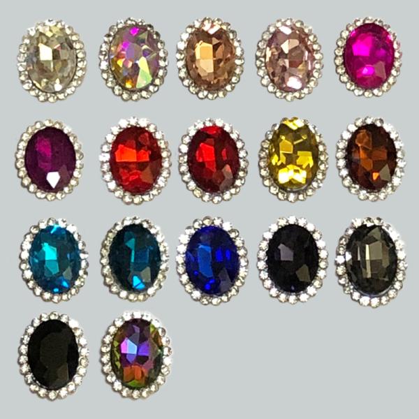 【2個 80円】14×17ｍｍ オーバル センターパーツ　シルバー台座