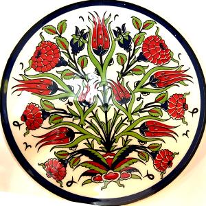 壺（トルコ産キュタフヤ陶器）花瓶・インテリア 地中海 ハンドメイド