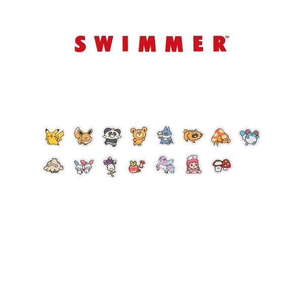 ポケモンセンターオリジナル アソートシール SWIMMER Henteko Cute シール ステッ...