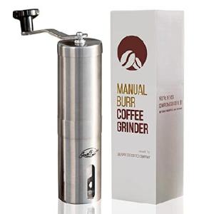 JavaPresse Manual Coffee Grinder | Conical Burr Mill for Precision Brewing | Brushed Stainless Steel by JavaPresse Coffee Company