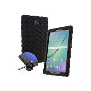 Gumdrop Droptech Case with S Pen Slot Designed for Samsung Galaxy Tab A 10.1 Tablet for K-12 Teachers, Students, Kids - Black, Rugged, Shock