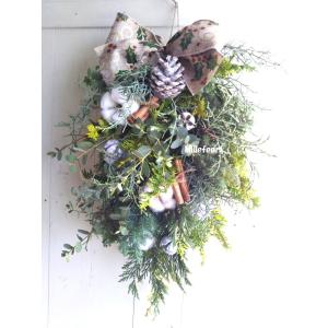 クリスマスリース玄関 クリスマススワッグホワイト...の商品画像