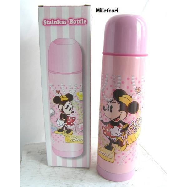 ディズニー　ミニーマウスの可愛いステンレスボトル470ml