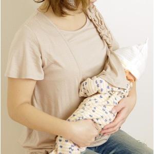 産後用 授乳服 肩フリルバルーントップス 半袖...の詳細画像5