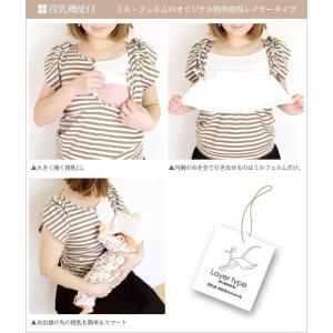 ミルフェルム おしゃれ 授乳服 ボーダー ひら...の詳細画像4