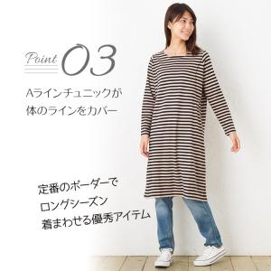 ミルフェルム 授乳服 ボーダー チュニック ワ...の詳細画像5