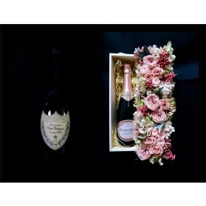 最低価格の ワインとお花のセット オールドローズペールロゼ プリザーブドフラワードンペリニヨン プリザーブドフラワー Smssvg Org