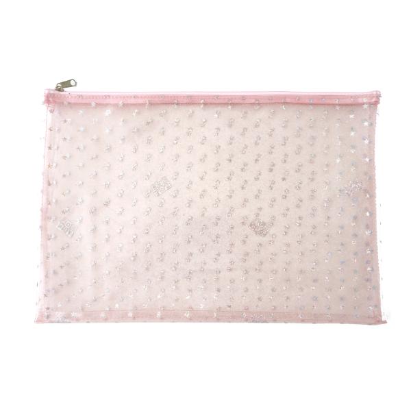 BONTON ホログラム スター クリアケース pvc A4 小物入れ フランス paris  プレ...