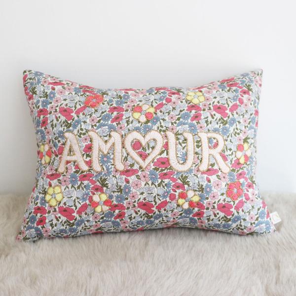 CSAO PARIS LIBERTY Poppy&amp;Daisy  刺繍 メッセージ クッション AMO...