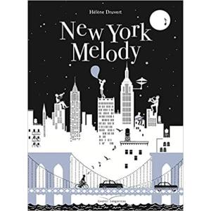 フランス語 洋書 切り絵 絵本 New York melody ペーパーカット 楽器 Illustre / Helene Druvert 音楽 金