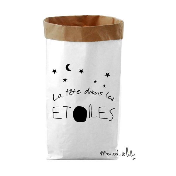 フランス Marcel &amp; Lily PAPER BAG ペーパーバッグ "La tete dans...