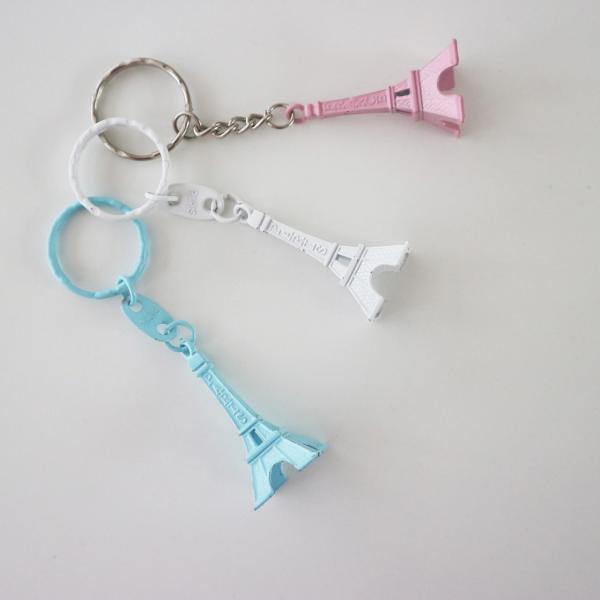 paris おみやげ エッフェル塔 パステルカラー キーホルダー キーリング  パリ フランス la...