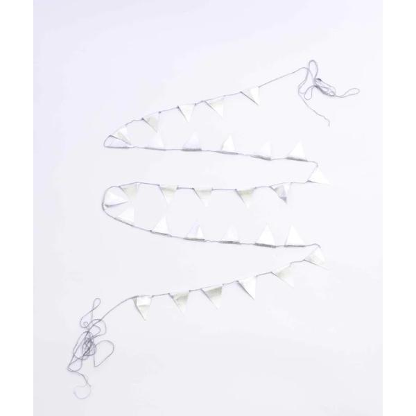 Petit Pan シルバー トライアングル ファブリック ペナント 布 ガーランド 三角 2m ク...