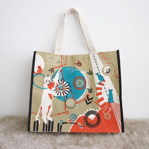 Tse＆Tse associees Chat キャット 猫 ビッグ トートバッグ ショッピングバッグ...