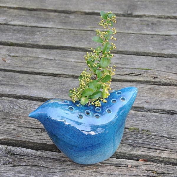 Tse＆Tse associees  L'Oiseau 花器  フラワーべース 蒼い鳥 陶磁器 球根...