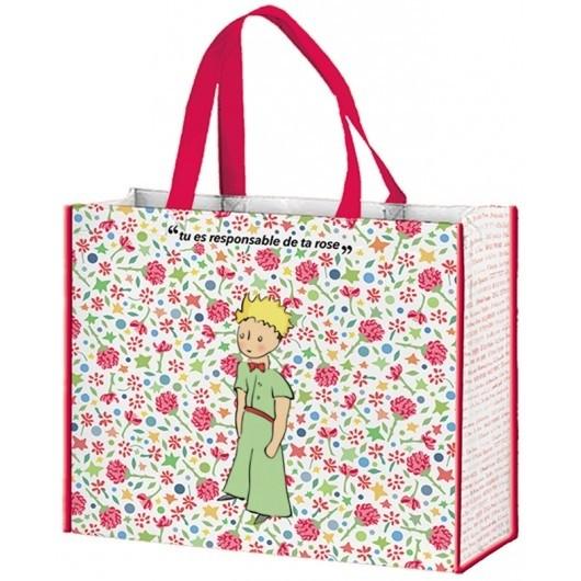 星の王子さま Le petit prince ビニール ビッグ ショッピング バッグ　ROSE