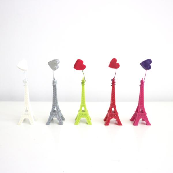 エッフェル塔 ハート フォトスタンド カード フォトホルダー マグネット  5種 ラッキーカラー P...