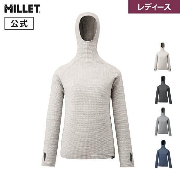 ミレー Millet ワッフル ウール フーディ MIV01914 レディース ベースレイヤー