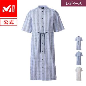 ミレー Millet ワシ+ チェック クイックドライ ドレス シャツ MIV02023 レディース