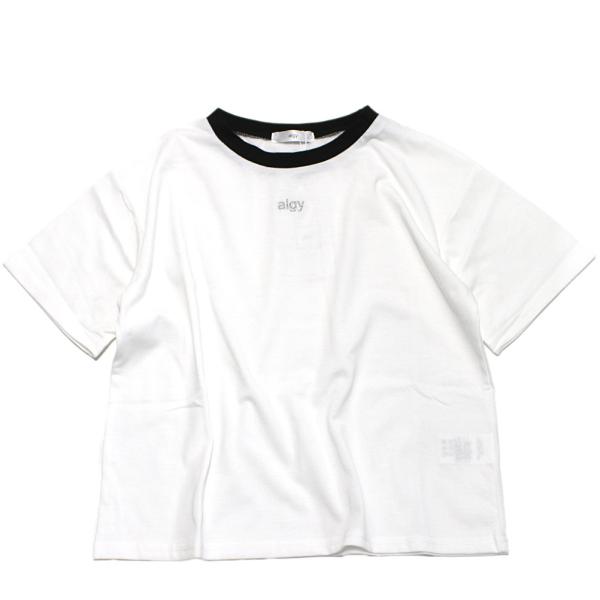 セール 「50%OFF」 半袖Tシャツ &quot;アルジー&quot; algyシシュウリンガーT オフホワイト(OW...