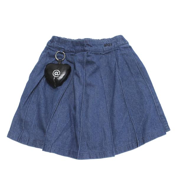 セール 「50%OFF」 スカート "アルジー" チャーム付きプリーツスカパン デニム(DM)