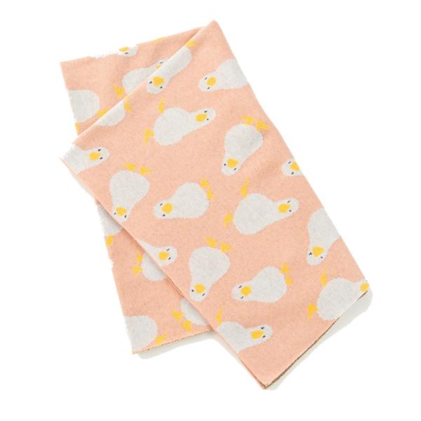 セール 「30%OFF」 雑貨・小物 "子供服　ニット　ami amie" アヒルいっぱいブランケッ...