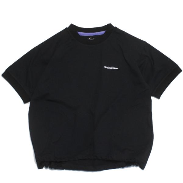 半袖Tシャツ "アーチ＆ライン" UV CUT AIR FLEX H/S Tシャツ ブラック(19)
