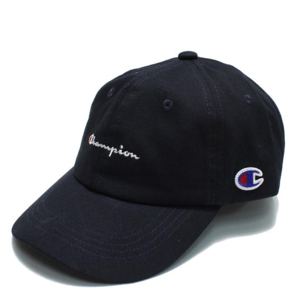 セール 「60%OFF」 帽子 "チャンピオン" ツイルミニロゴキャップ ネイビー