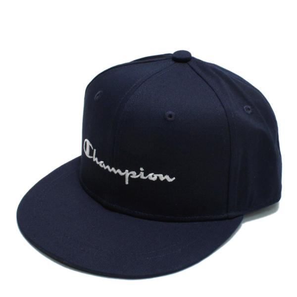セール 「60%OFF」 帽子 "チャンピオン" ツイルストレートキャップ ネイビー