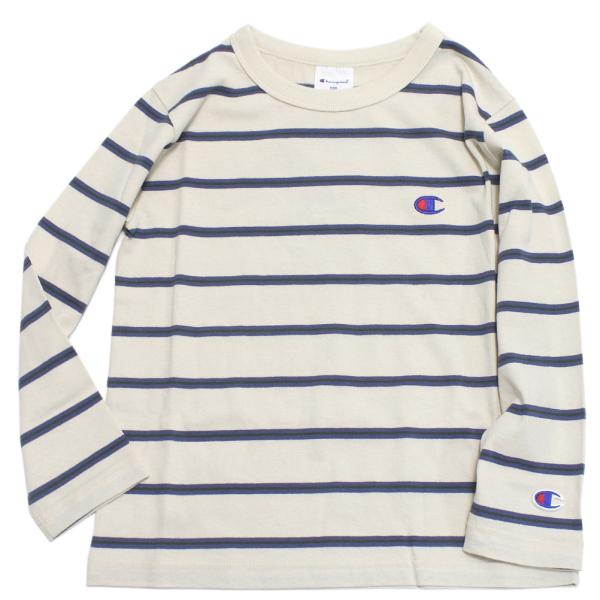 セール 「50%OFF」 長袖Tシャツ "チャンピオン" BORDERロングスリーブT アイボリー(...