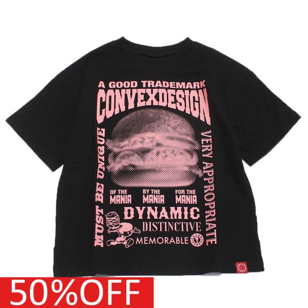 半袖Tシャツ &quot;コンベックス　CONVEX&quot; 子供服 ハンバーガー／スリットWIDE-T クロ(5)