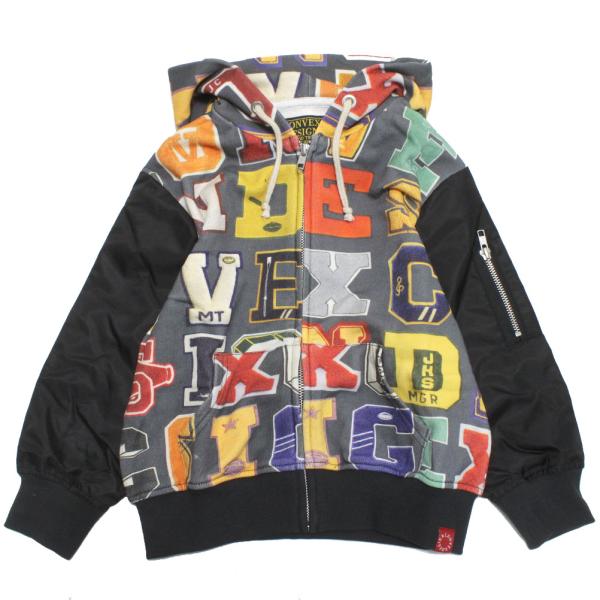 セール 「50%OFF」 パーカー &quot;コンベックス　CONVEX&quot; 総柄×ナイロン ZIPパーカー ...