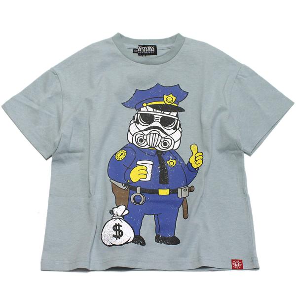 セール 「50%OFF」 半袖Tシャツ &quot;コンベックス　CONVEX&quot; ポリス WIDE-T ブルー...