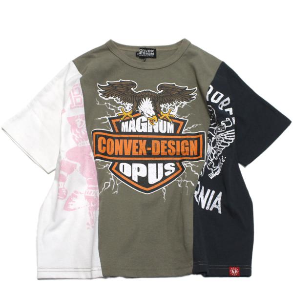 セール 「50%OFF」 半袖Tシャツ &quot;コンベックス　CONVEX&quot; イーグル/リメイク風Tシャツ...