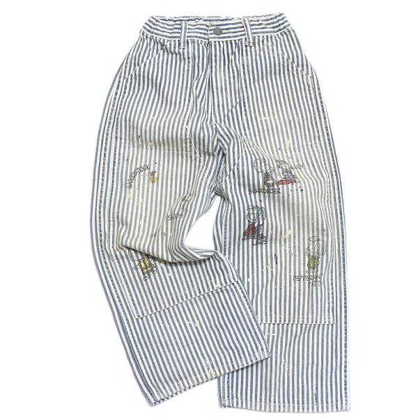 セール 「40%OFF」 ロングパンツ "DD×スヌーピー　デニムアンドダンガリー" ヒッコリー S...