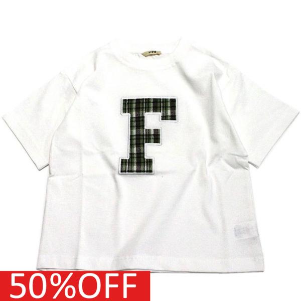 半袖Tシャツ &quot;フィス&quot; 子供服 サラサラテンジク F ロゴ S/S Tシャツ 1W白