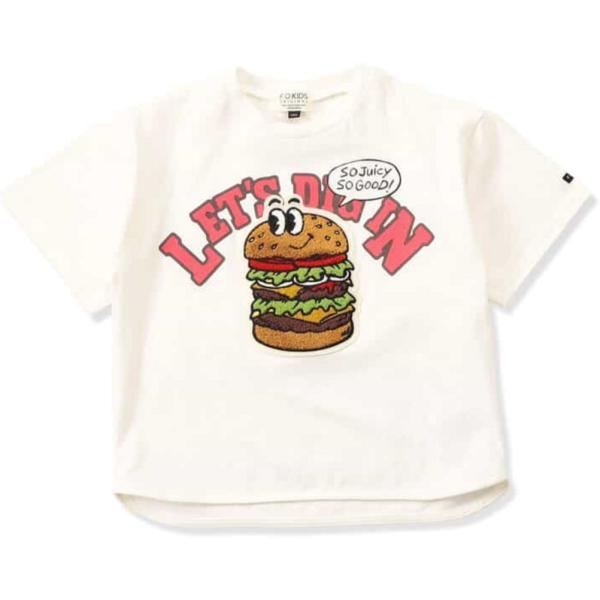 セール 「50%OFF」 半袖Tシャツ &quot;エフオーキッズ&quot; サガラワッペンTシャツ オフホワイト(O...
