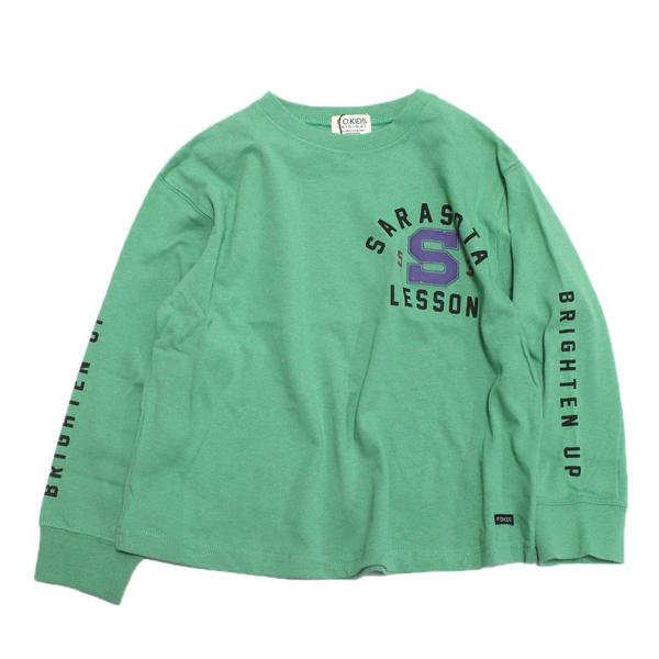 セール 「50%OFF」 長袖Tシャツ &quot;エフオーキッズ&quot; カラバリグラフィックロンT グリーン(G...