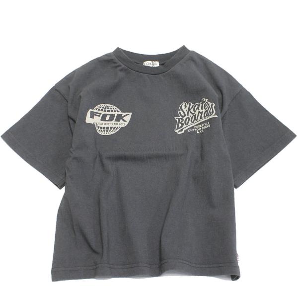 セール 「50%OFF」 半袖Tシャツ &quot;エフオーキッズ&quot; カンパニーロゴTシャツ チャコール