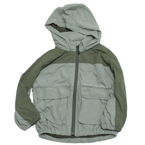 セール 「40%OFF」 アウター "エフオーキッズ" ふわっとエアリー ウインドブレーカー カーキ