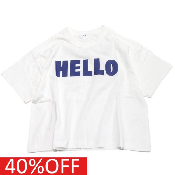 半袖Tシャツ &quot;フォブ&quot; 子供服 HELLO Tシャツ ホワイト(WH)